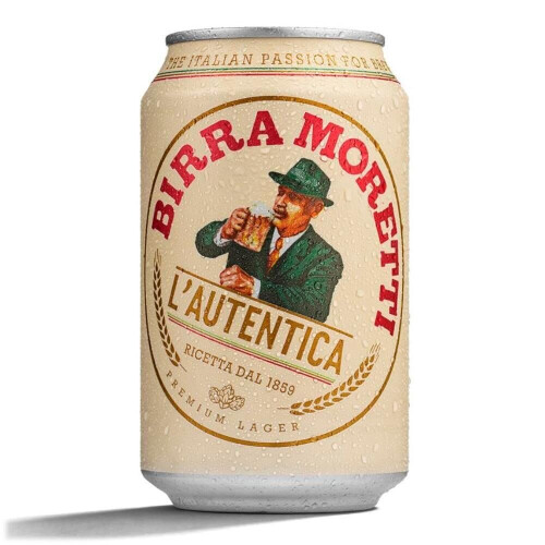 Birra Moretti Original Beer 24 x 330ml Cans