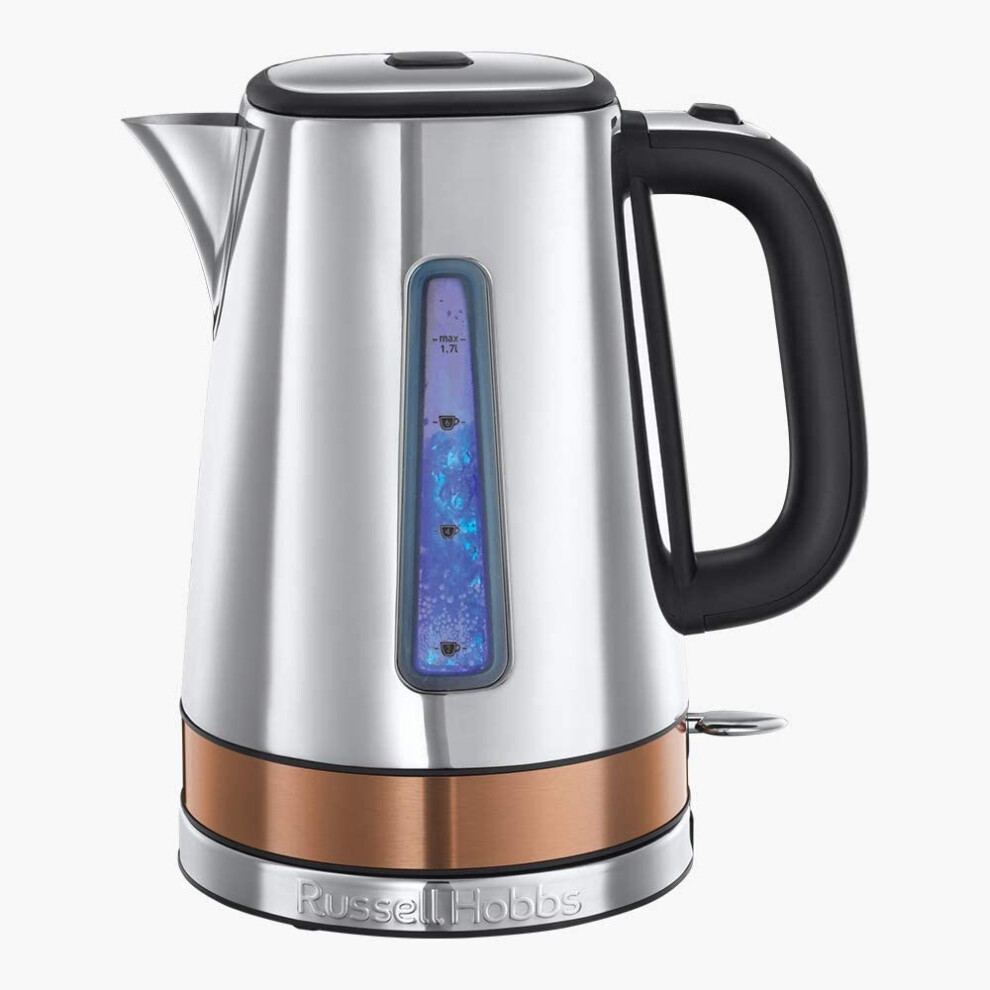 Russell Hobbs Luna Fast Boil Electric Kettle Cordless Stainless Steel 1.7 Litre Jug Kettle-image-OPC-P9VN2J5-NEW