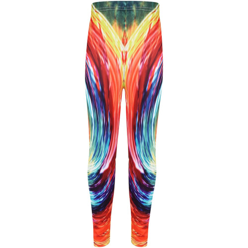 Girls Tie Dye Fusion Print Fashion Dance Legging