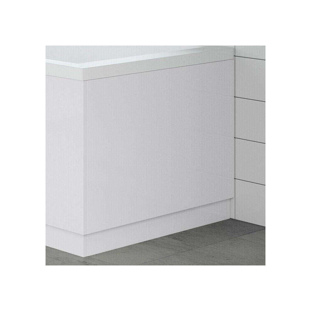 Modern Bathroom 700Mm End Bath Panel 18Mm Mdf White Gloss Wooden Plinth Easy Cut 5056093636898