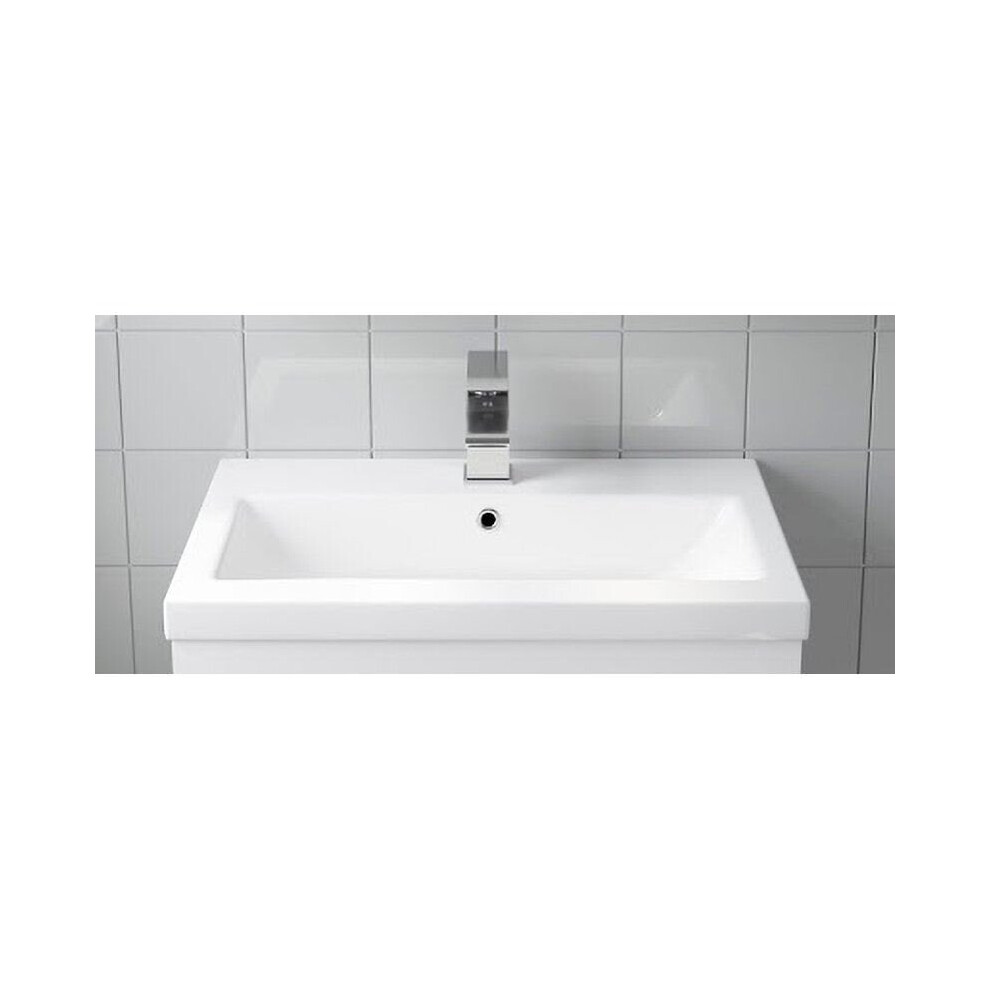 Bathroom Vanity Basin Sink Only Single Tap Hole White 5056093632272