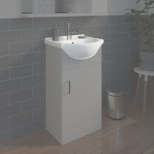 Bathroom WC Basin 450mm Compact Sink Single Tap Hole White BASIN ONLY