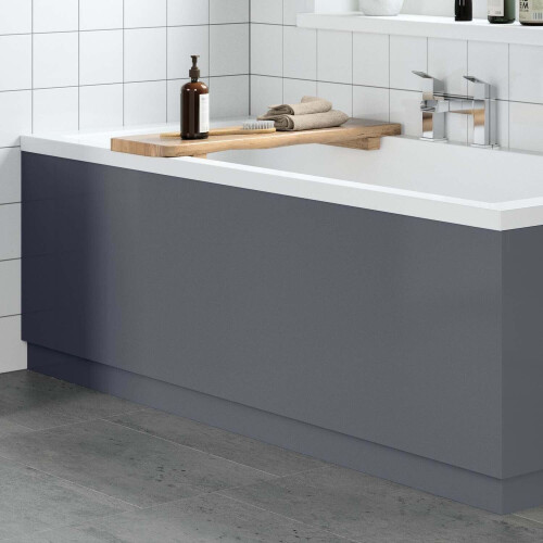 BFP-1700HG 1700mm Grey Gloss Front Bath Panel, 18mm MDF, Easy-Cut