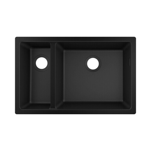 Hansgrohe Hansgrohe S51 Kitchen Sink 1.5 Bowl Graphite Black Undermount SilicaTec 710mm