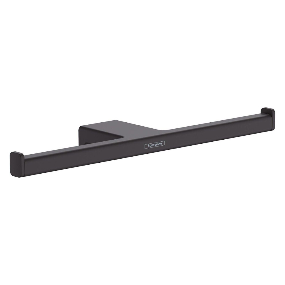 Hansgrohe AddStoris Bathroom Double Toilet Roll Holder Matt Black Wall Mounted