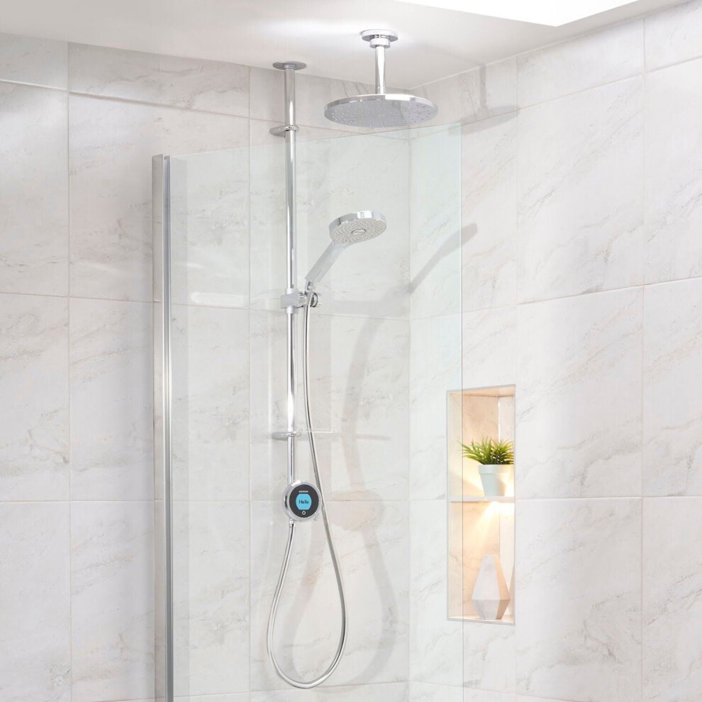 Aqualisa Optic Q Smart Shower Exposed Adjustable And Fixed Ceiling Head Gravity 5023942267848
