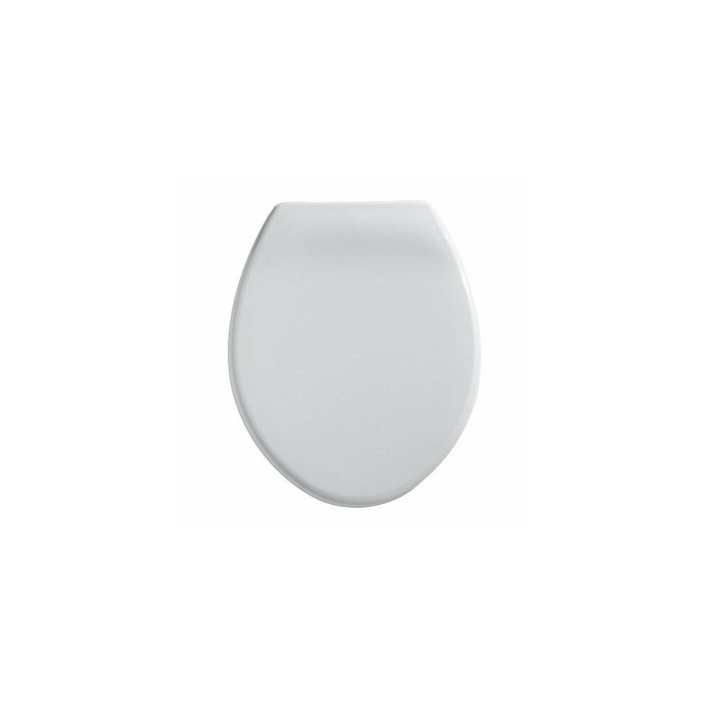 Twyford Option Oval White Toilet Seat Stainless Steel Bottom Fix Hinges Wc 5024959377674