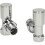 Modern Flat Panel Heated Towel Rail Radiator Chrome 1200 x 600mm Angled Valves 7
