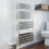 Modern Flat Panel Heated Towel Rail Radiator Chrome 1200 x 600mm Angled Valves 3