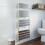 Modern Flat Panel Heated Towel Rail Radiator Chrome 1200 x 500mm Angled Valves 3