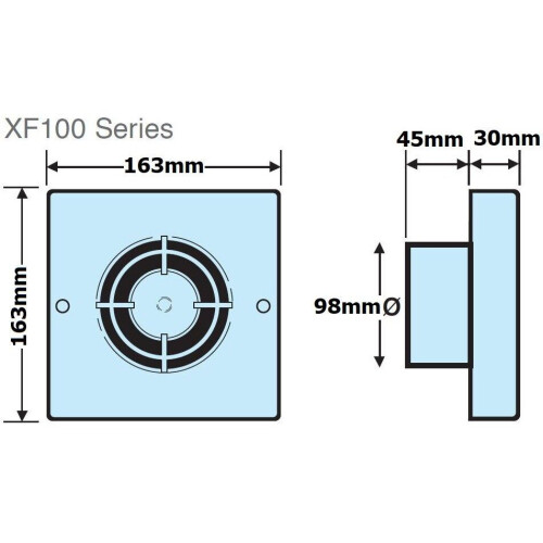 Manrose Manrose 100mm Standard Bathroom Extractor Fan With Adjustable Timer XF100T 1