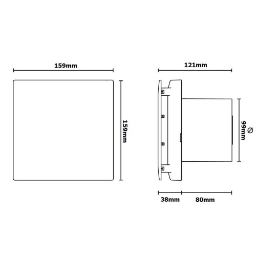 Manrose Manrose 100mm Silent Concealed Extractor Bathroom Fan Adjustable Timer CSF100T 1