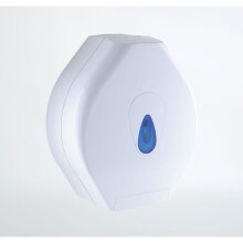 Nymas Bathroom Wall Mounted Toilet Roll Holder Paper Dispenser White Commercial