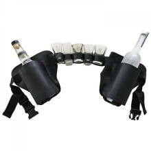 Drinking Games 834264 Liquor Holsters with Shot Glass Holder Belt, Black