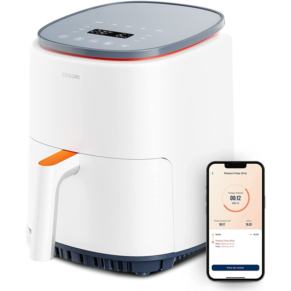 Cosori Intelligent Oil-Free Fryer 3.8 500W With App Recipes, 7 Programs. Healthy Air Fryer White