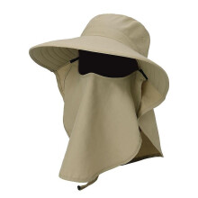 (Khaki) Uv Protection Fishman Hat Unisex Sun Hat Anti Pest Outdoor Cap