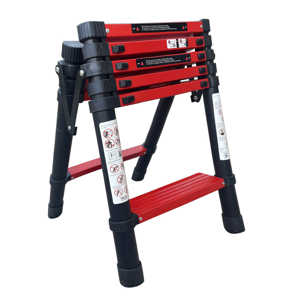 6+5 Step Ladder A-Frame Aluminum Telescopic Ladder Folding Extension