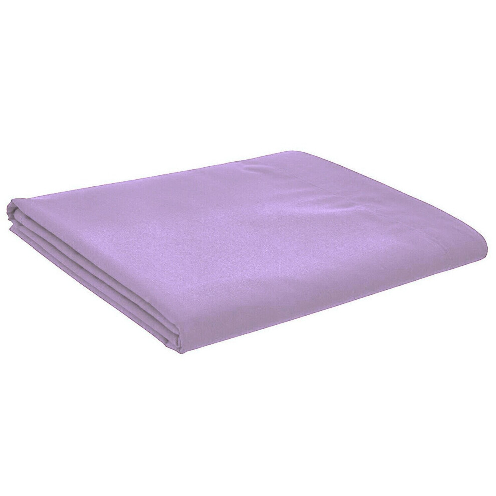 ( Pillowcase, Lilac) Luxury Flat Sheets Bed Sheets PolyCotton Percale