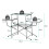 Gymax Folding Camping Table W/2 Extended Tables & Wire Rack Compact Portable 2