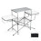 Gymax Folding Camping Table W/2 Extended Tables & Wire Rack Compact Portable 1