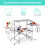 Gymax Folding Camping Table W/2 Extended Tables & Wire Rack Compact Portable 3