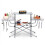 Gymax Folding Camping Table W/2 Extended Tables & Wire Rack Compact Portable 7