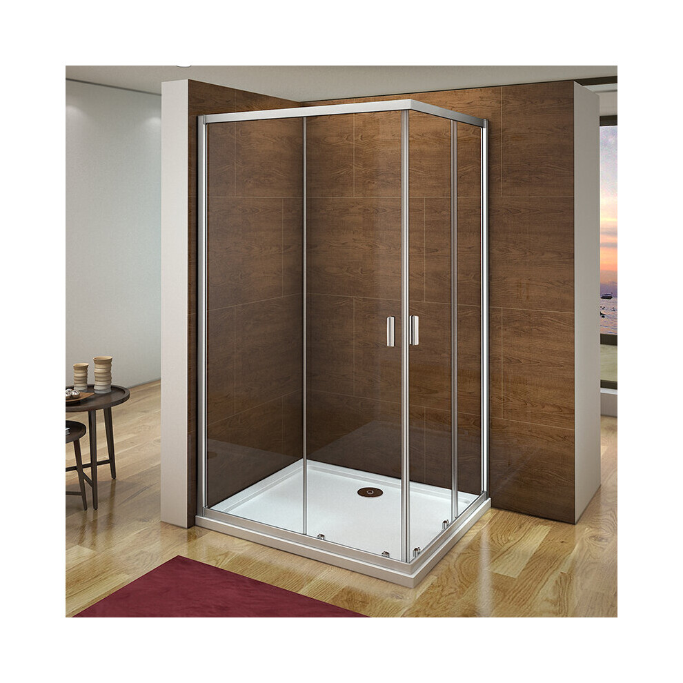 (	 Rectangle 1200x800mm) Corner Entry Shower Enclosure Walk In Sliding Door Glass Cubicle