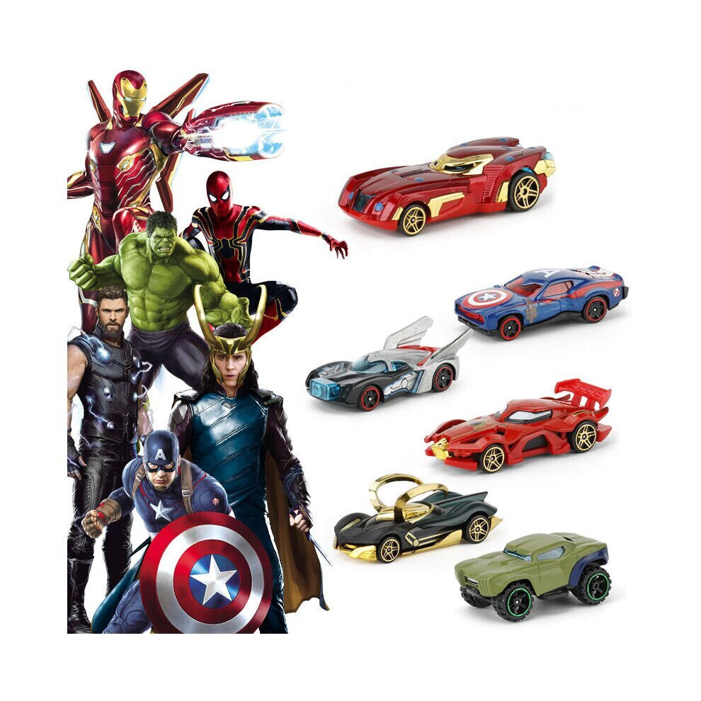 Kids Toys Gift Car Set Avengers Alloy Car Set Racing Car 6PCS on OnBuy