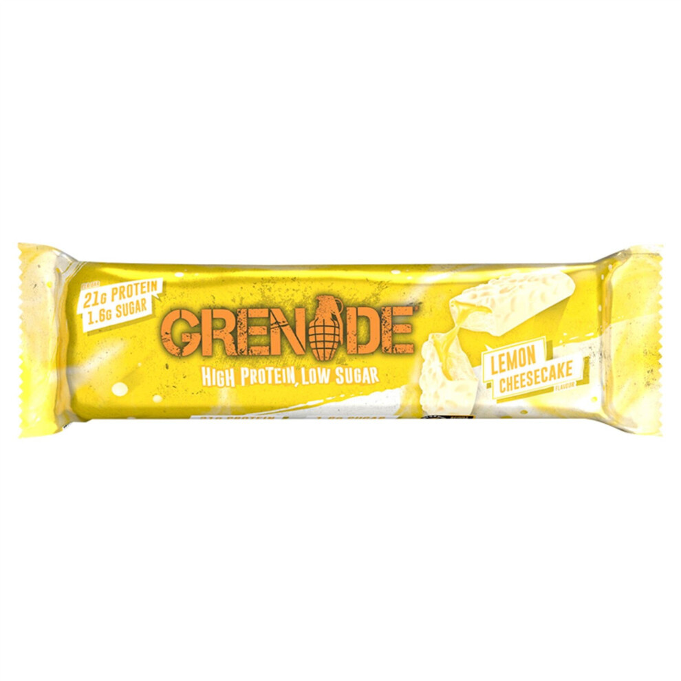 Grenade Carb Killa Lemon Cheesecake Protein Bars 60G - Pack Of 12 - High Protein, Low Sugar