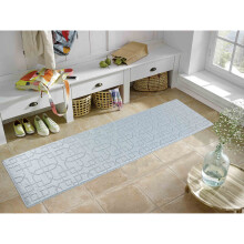 (Runner 80x300 cm, SILVER) Anti Slip Cubed Trellis Design 9MM Kitchen & Hall Runners Doormats