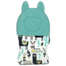 Itzy Ritzy, Itzy Mitt, 1 Food Grade Silicone Teether, 3+ Months, Llama