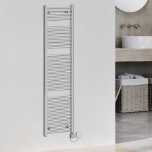 (1800x450mm, Chrome) WarmeHaus Electric Heated Towel Rail Straight Thermostatic Bathroom Towel Radiator
