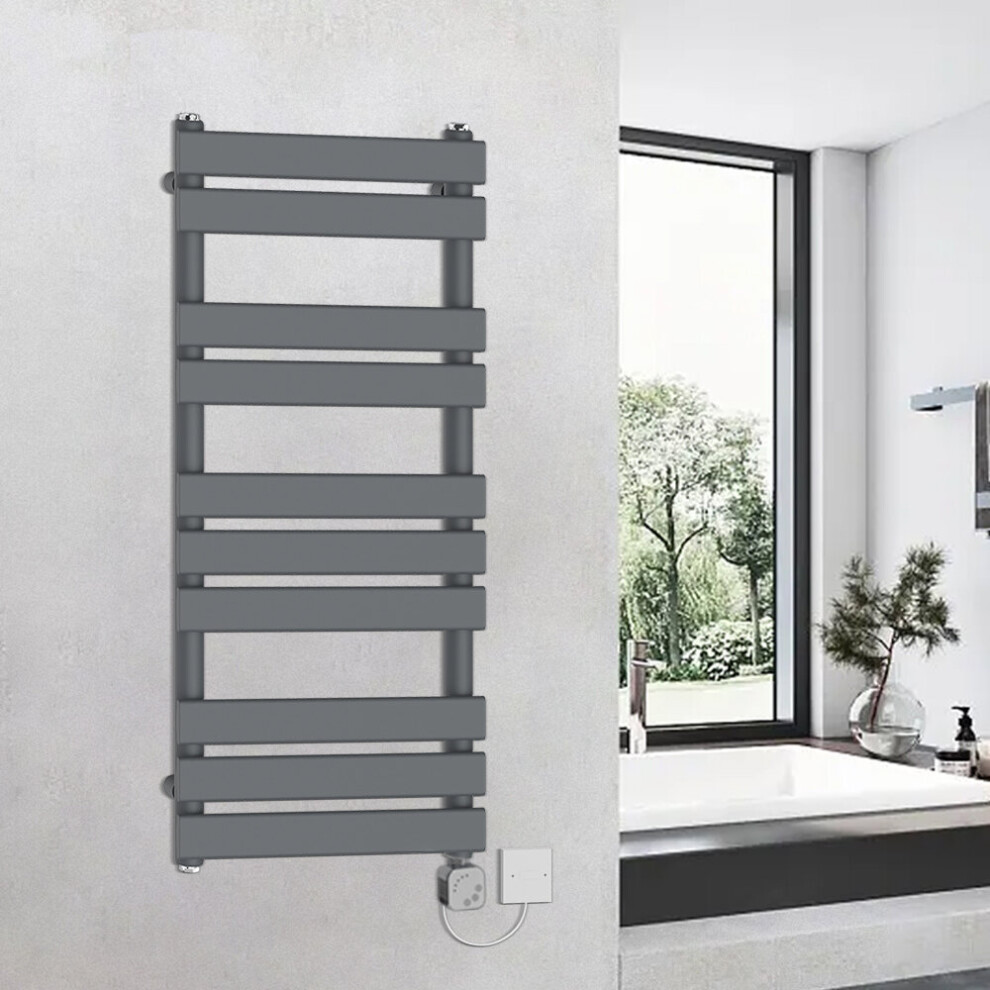 (1000x450mm, Sand Grey) WarmeHaus Thermostatic Heated Towel Rail Prefilled Electric Heated Towel Rail Bathroom Towel Radiator Ladder Style