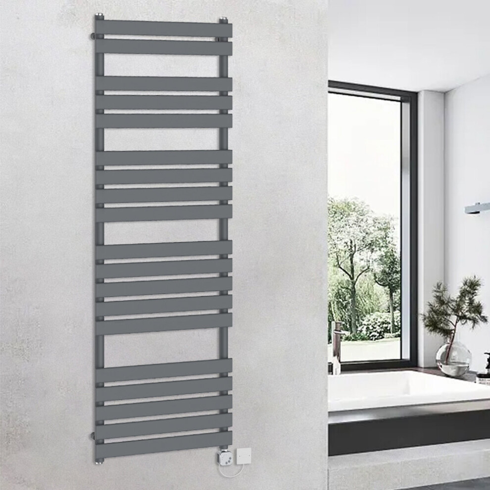 (1800x600mm, Sand Grey) WarmeHaus Thermostatic Heated Towel Rail Prefilled Electric Heated Towel Rail Bathroom Towel Radiator Ladder Style