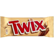 Twix Standard Twin Chocolate Bars 25 x 50g - Caramel-Covered Crunch, Party-Ready & On-the-Go Treats