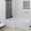 1600mm L Shaped LH Shower Bath Bathtub Screen Front End Panel Acrylic Bathroom 3