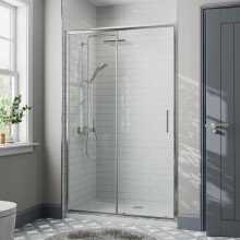 1400mm Sliding Shower Door Enclosure Glass Screen Panel Framed 8mm Safety Glass