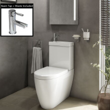 2 in 1 Toilet Basin Combo Combined Toilet WC & Sink Space Saving Cloakroom Unit