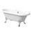 Traditional 1500 Freestanding Bath Double Ended Roll Top Legs Included White 5