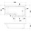 1600mm RH L Shaped White Acrylic Square Bath Shower Modern - Bath Only 3