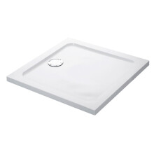 Mira Flight Square Shower Tray Low Profile Acrylic Stone Resin & Waste 800x800mm