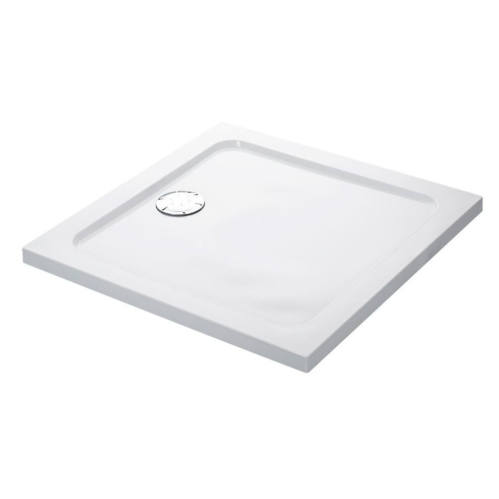 Mira-Showers Mira Flight Square Shower Tray Low Profile Acrylic Stone Resin & Waste 800X800mm