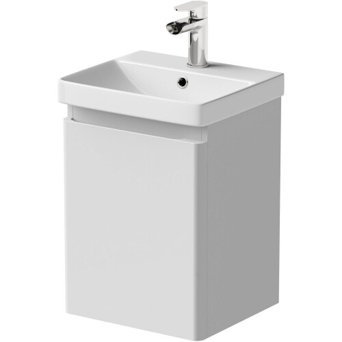 Regis White Wall Hung Vanity Unit - 400mm Width 2