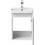 Regis White Wall Hung Vanity Unit - 400mm Width 4