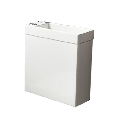 2 in 1 Toilet Cistern Basin Combo Toilet WC Sink Space Saving Cloakroom No Pan on OnBuy