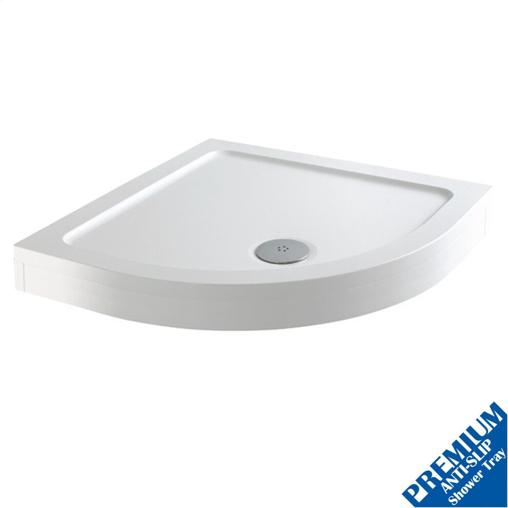 800 X 800Mm Quadrant Shower Tray Easy Plumb Premium Anti-Slip Free Waste Trap 5056093647153