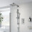 Thermostatic Concealed Square Shower Wall Mounted And Adjustable Shower Heads 1