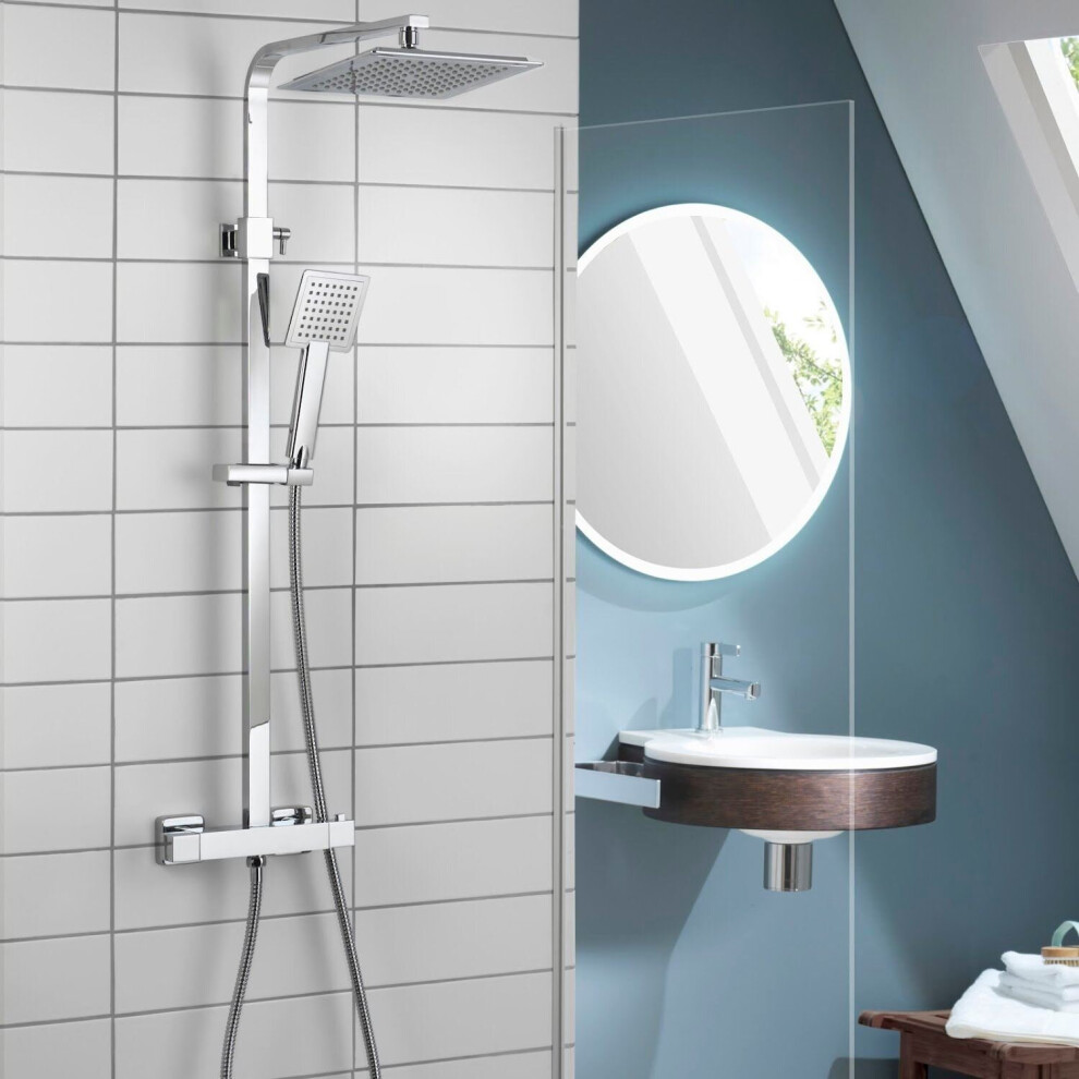 Aqualisa Deco Thermostatic Mixer Shower Square Bar Valve Chrome Deco.sqr.sc.ch 5023942272903