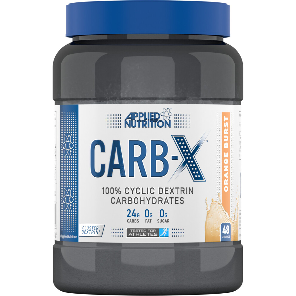 (Orange) Carb X Cyclic Dextrin Carbohydrates by Applied Nutrition 1.2kg - 48 Servings 