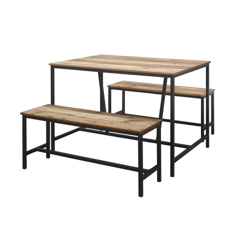 Birlea Downtown Dining Table & Bench Set 1